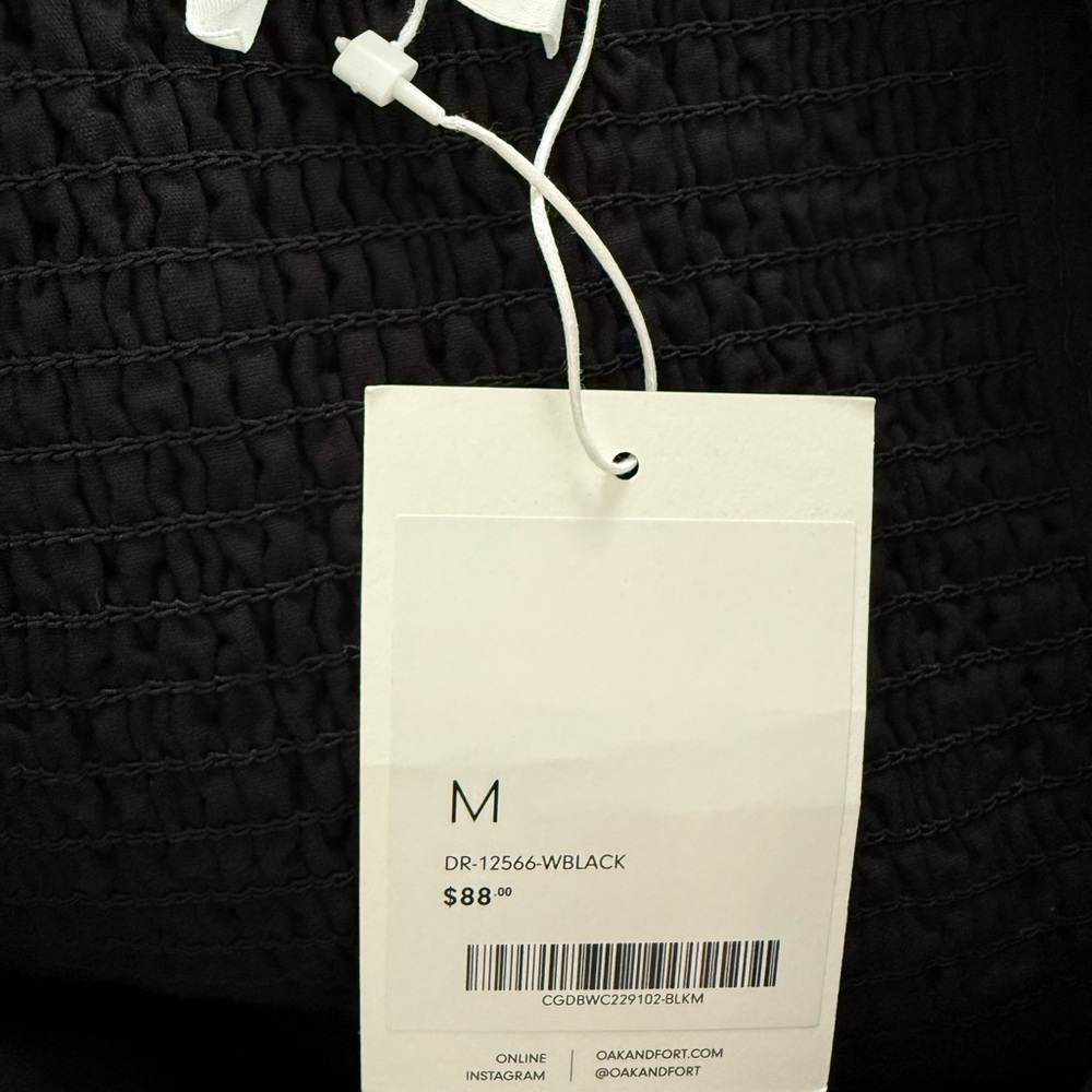 Oak + Fort Black Corset Mini Dress NWT Size M - Picture 10 of 12